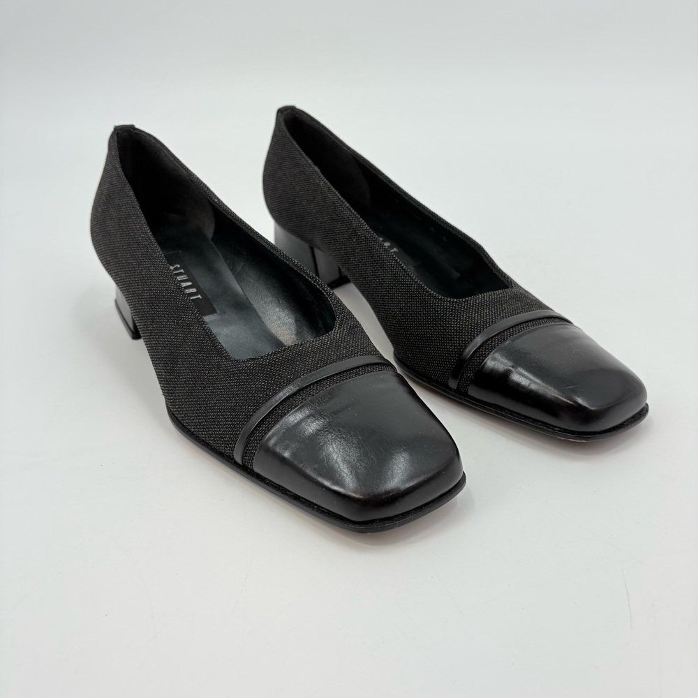 Stuart Weitzman Square Toe Block Heel Pump Size 8b - image 5